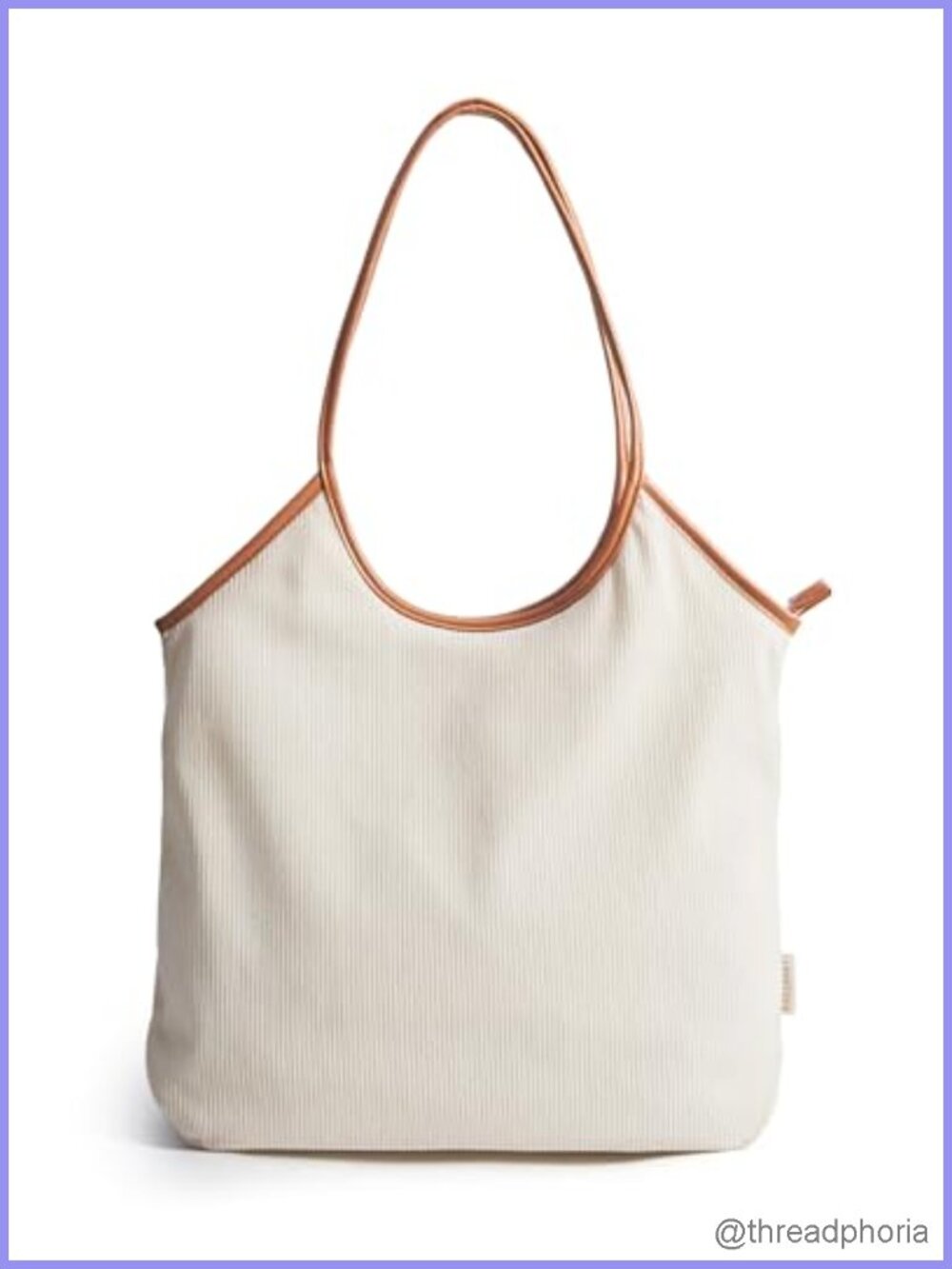 Corduroy Tote Bag for Women with Zipper Casual Shoulder Handbag
